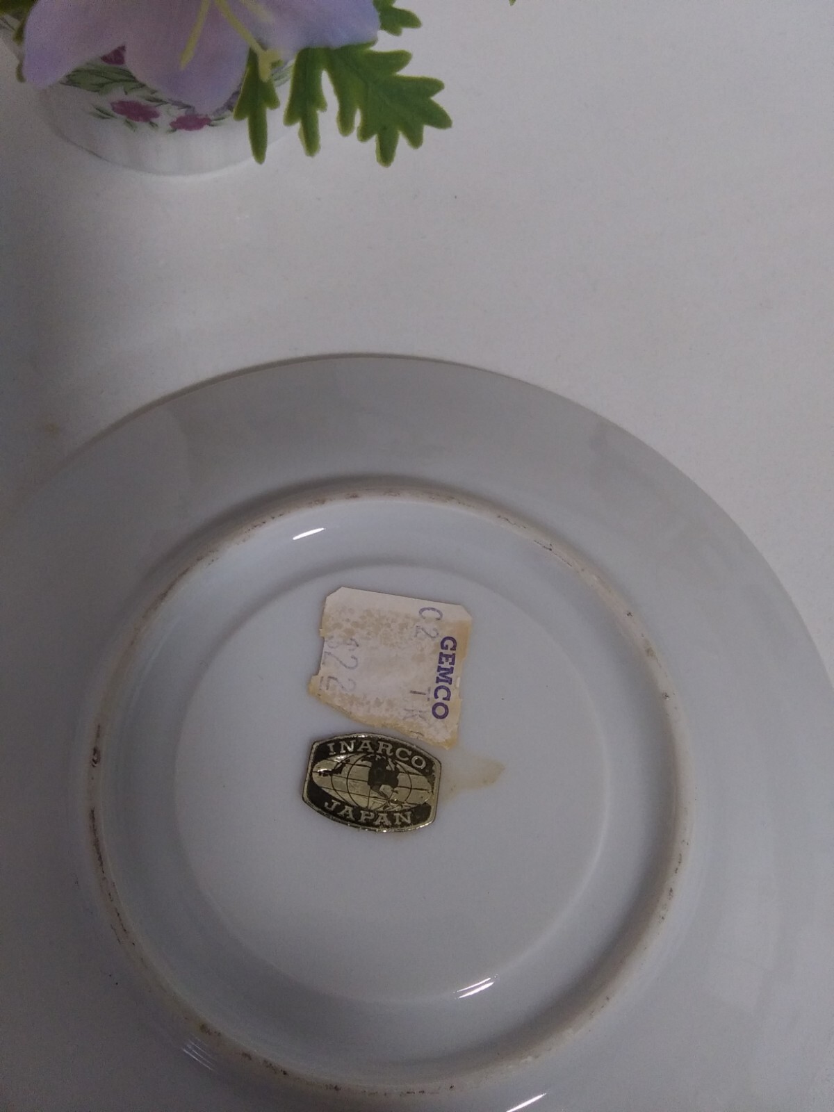 Vintage Floral Porcelain Tea Cup w/ vintage flowers & greenery arrangement1960’s