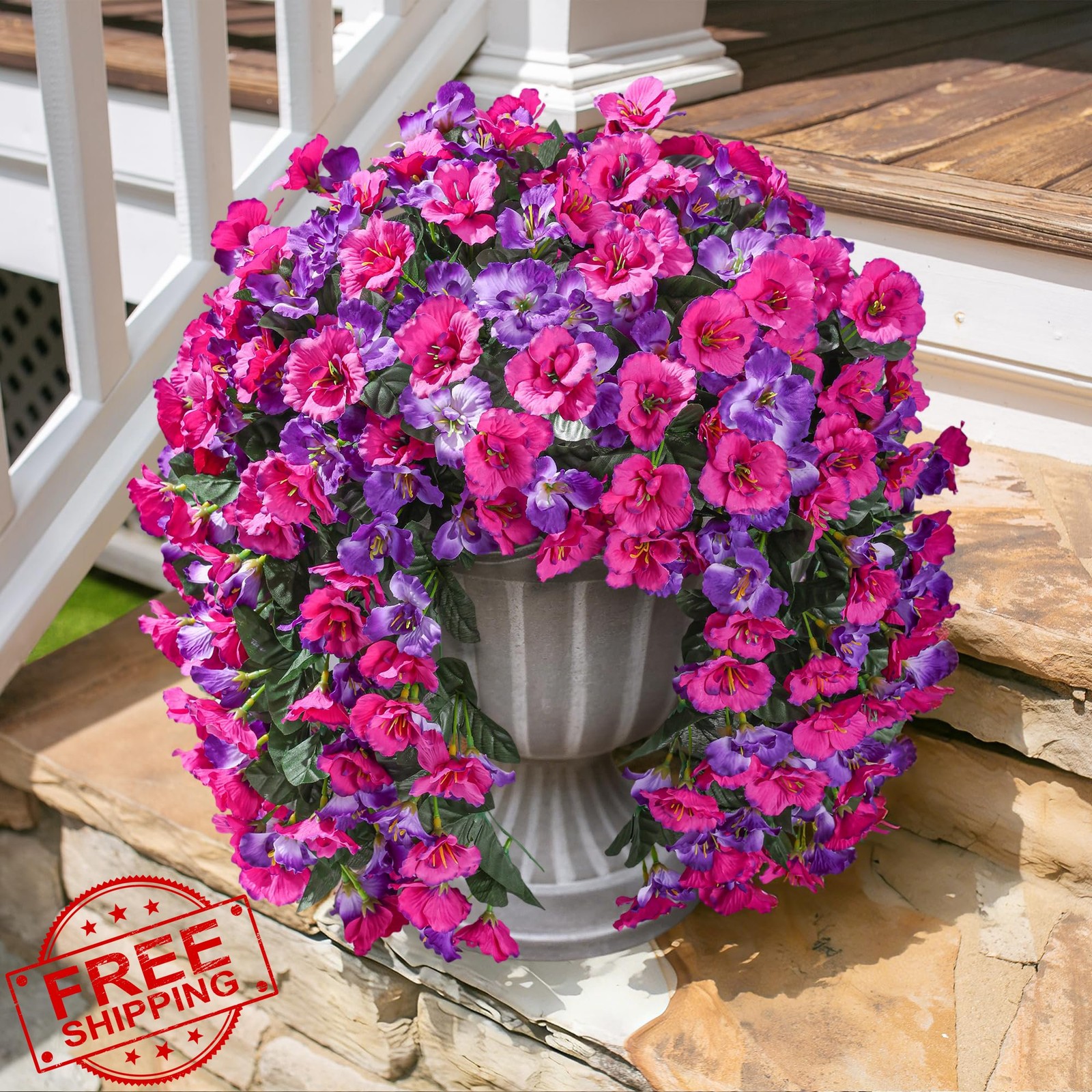 Ivydale Violet Fuchsia Artificial Hibiscus Flowers 2PCS