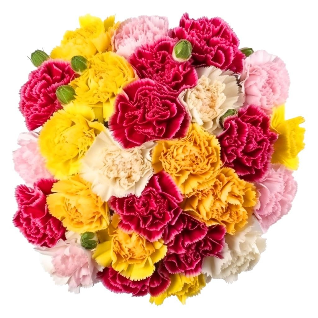 100 Assorted Carnation Flowers – Fresh Next-Day Delivery Bouquet for Graduation,