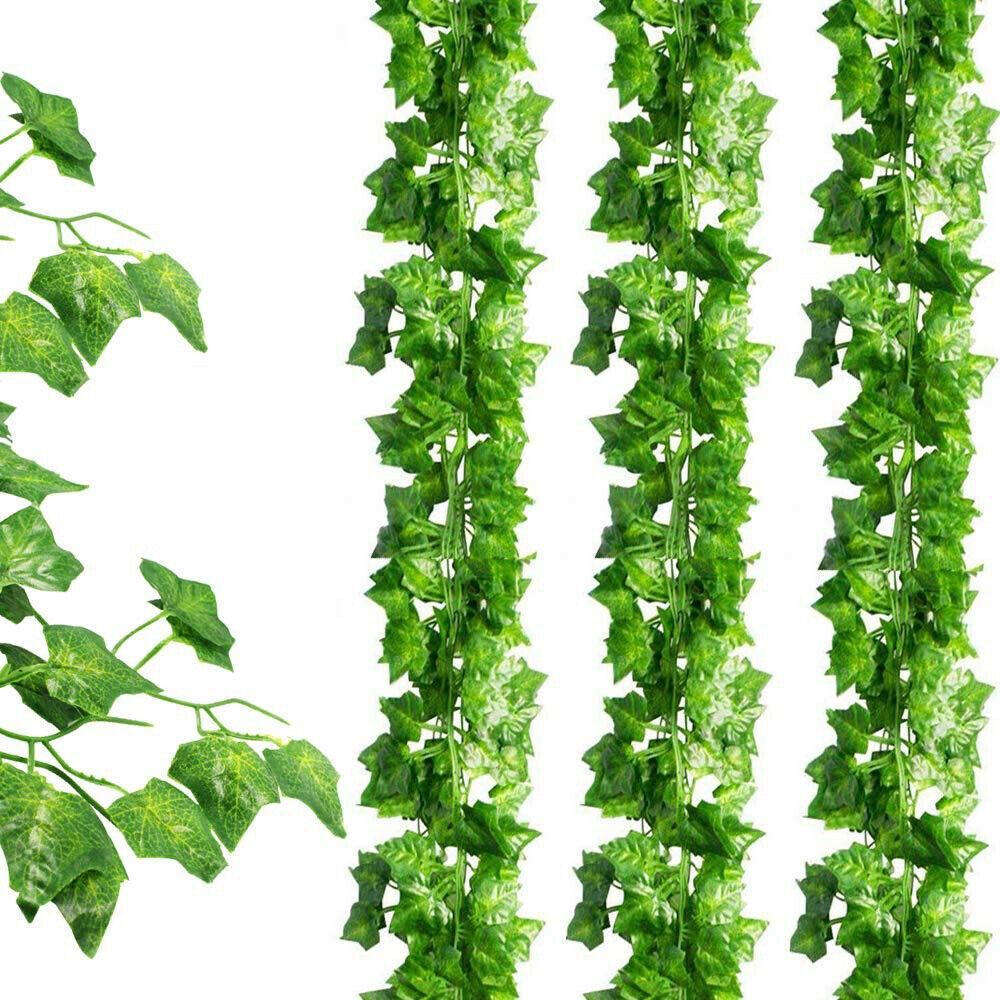12 Strands 94 FT Artificial Ivy Vines Leaves Silk Garland for Home Office Decor