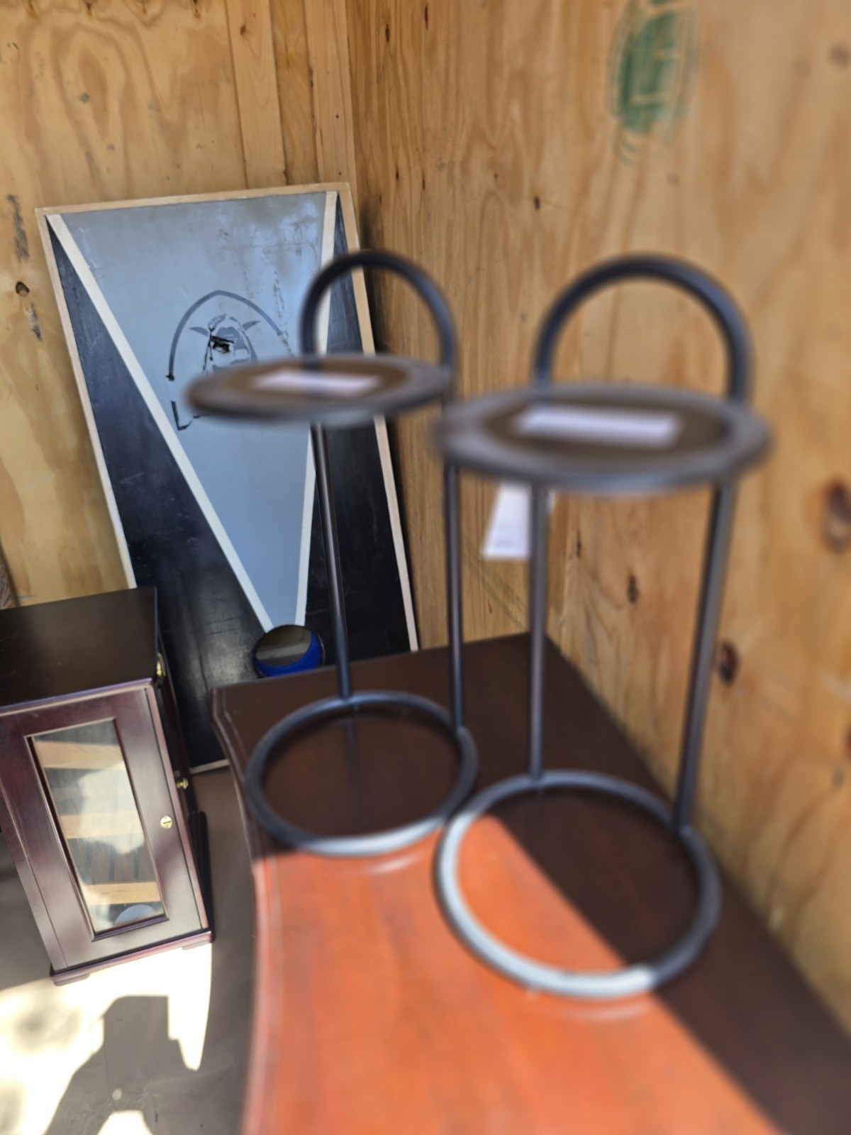 Bundle Deal: Faux Plants Set with TwoMetal Plant Stands – Excellent Condition!