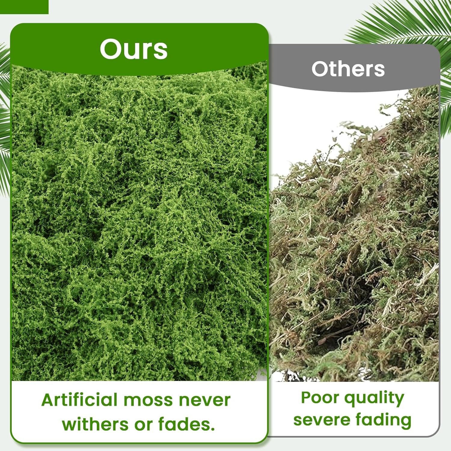 300g Artificial Moss Fake Green Plant Simulation Grass Centerpiece Decor For DIY
