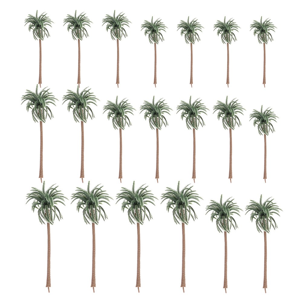 20 Pcs Miniature Coconut Palm Tree Decorative Model Artificial Indoor