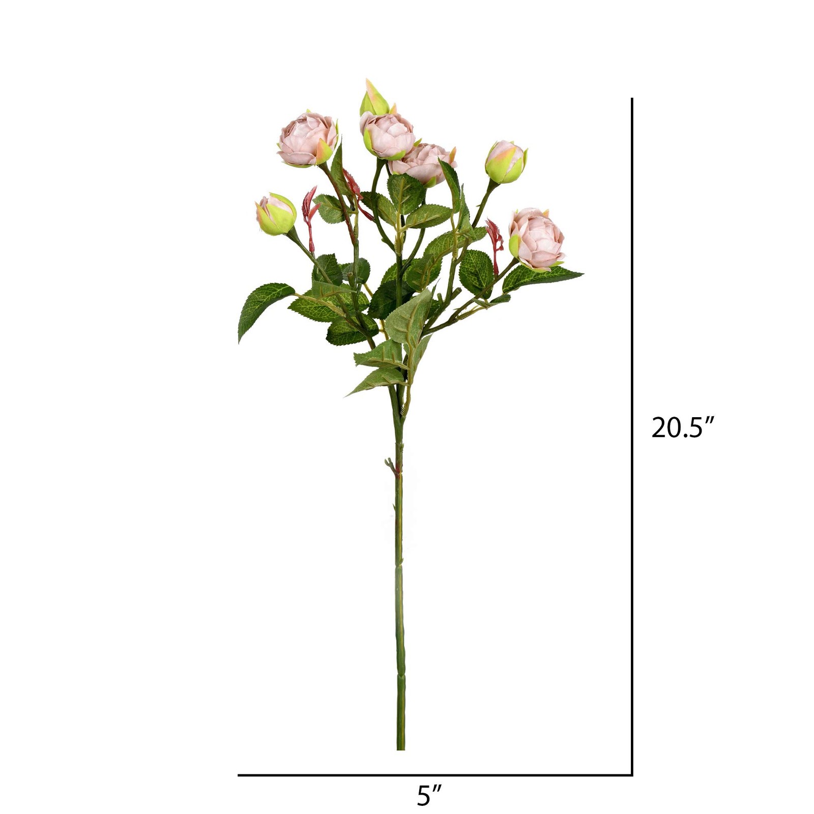 Vickerman 20.5″ Fabric Artificial Tea Rose Spray in Pink Finish (Set of 3)
