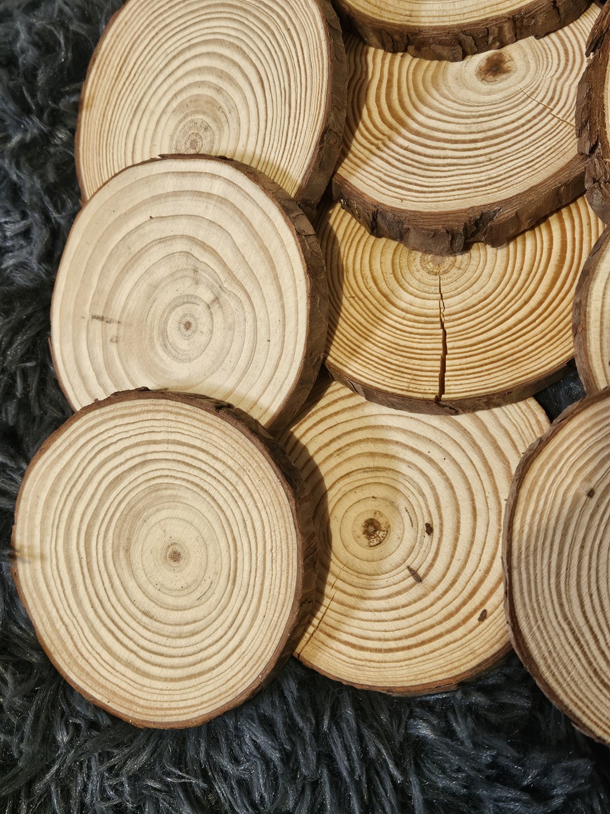16 PCS Natural Tree Round Wood Log For Wedding Centerpiece, Arts and Crafts