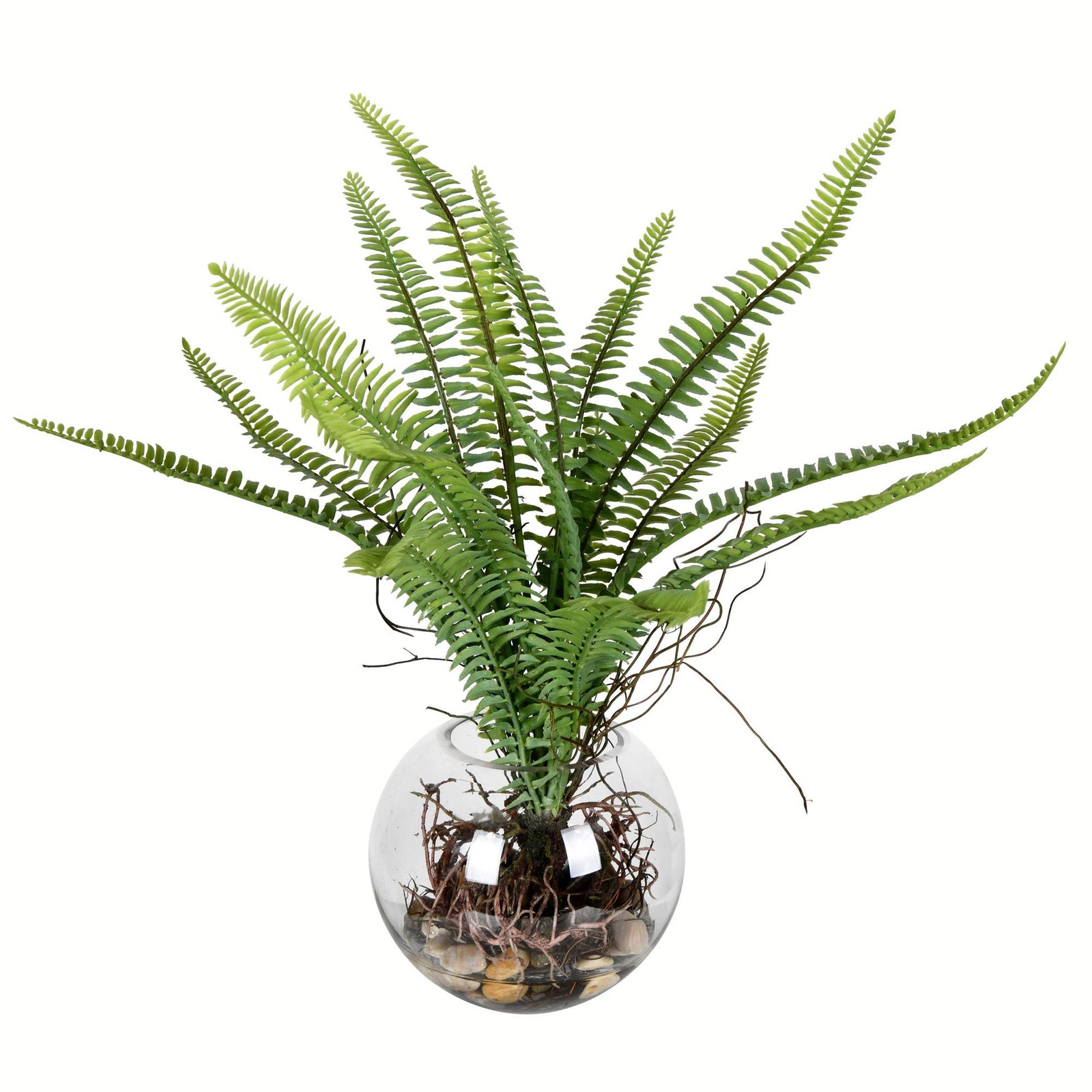 Vickerman 15.5″ Artificial Fern with Glass Pot in Green Finish