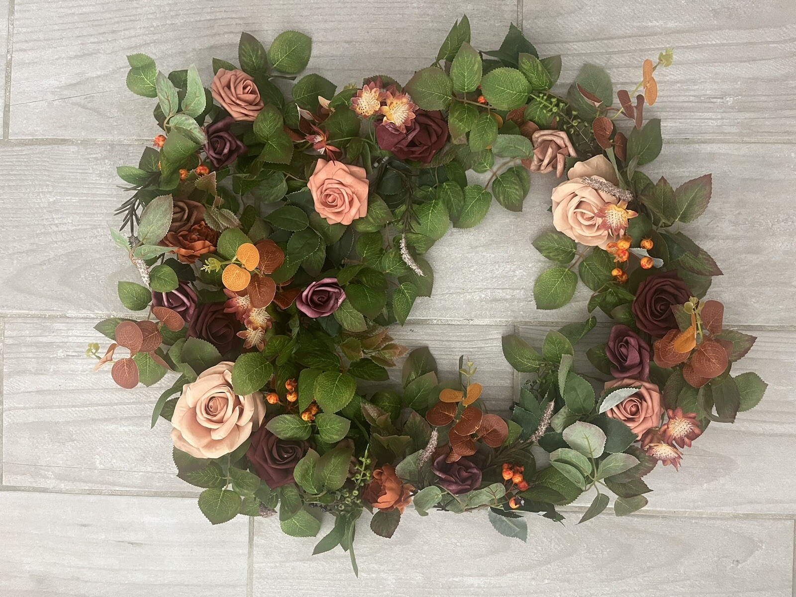 6FT Artificial Rose Flower Runner Rustic Flower Garland Mantle Floral…