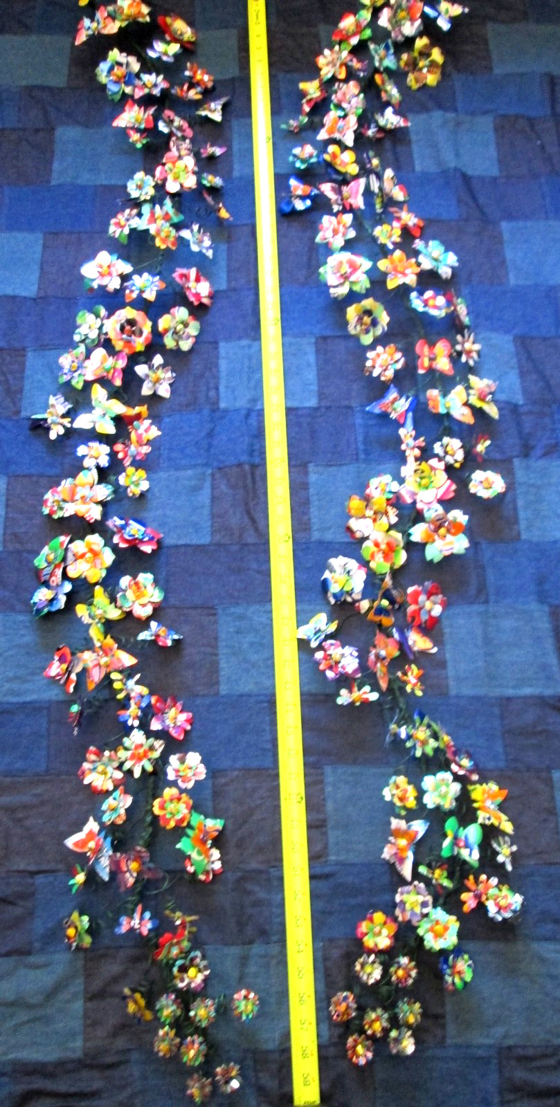 Flower Butterfly Dragonfly Upcycled Aluminium Garlands (x2 60″) Weddings Decor