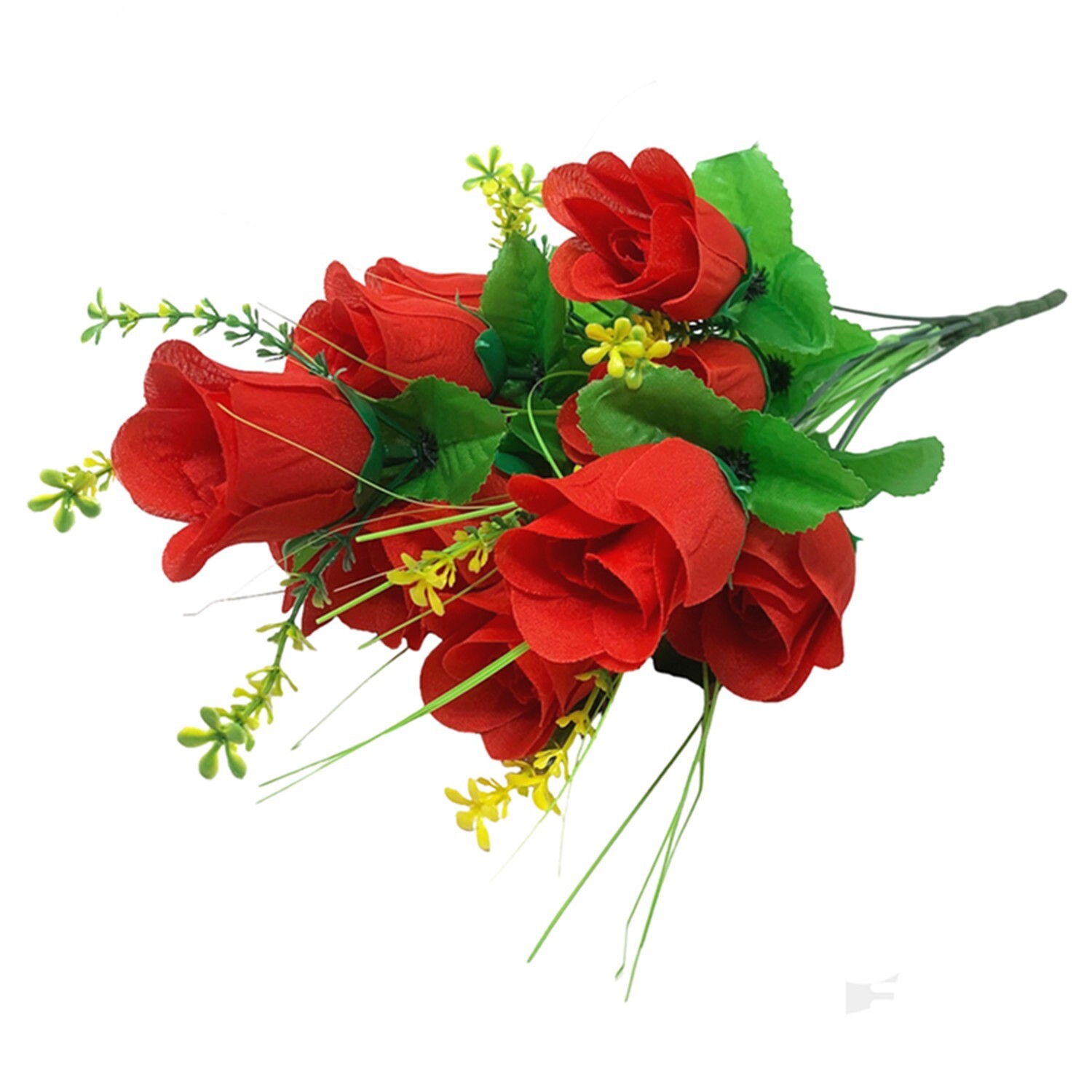 24 Red Rose Buds, Artificial Silk Flowers, Wedding Bouquets, Home, Faux Roses