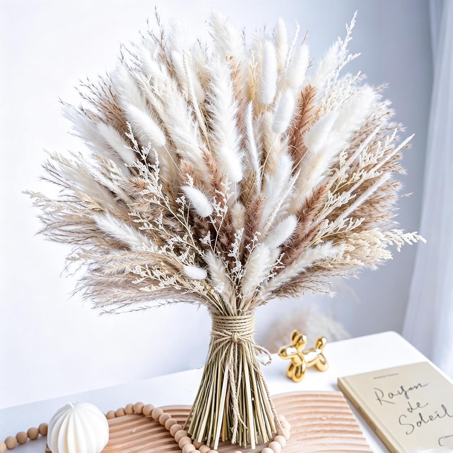 Dried Pampas Grass Phragmites Natural Boho Home Decor 96 Pcs Dried Flower