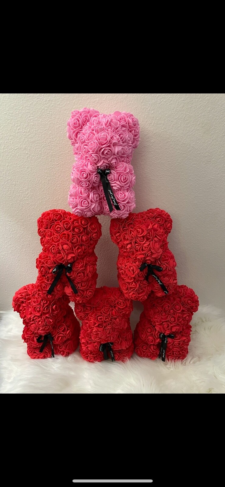 Rose Teddy Bear Birthday Valentines Gifts Red Rose Teddy Floral Foam Rose