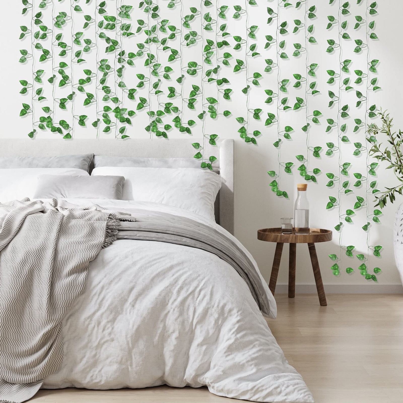 360 Feet 48 Pack Fake Greenery Hanging Garland, Ivy Leaf Plants, Vine Leaves,…