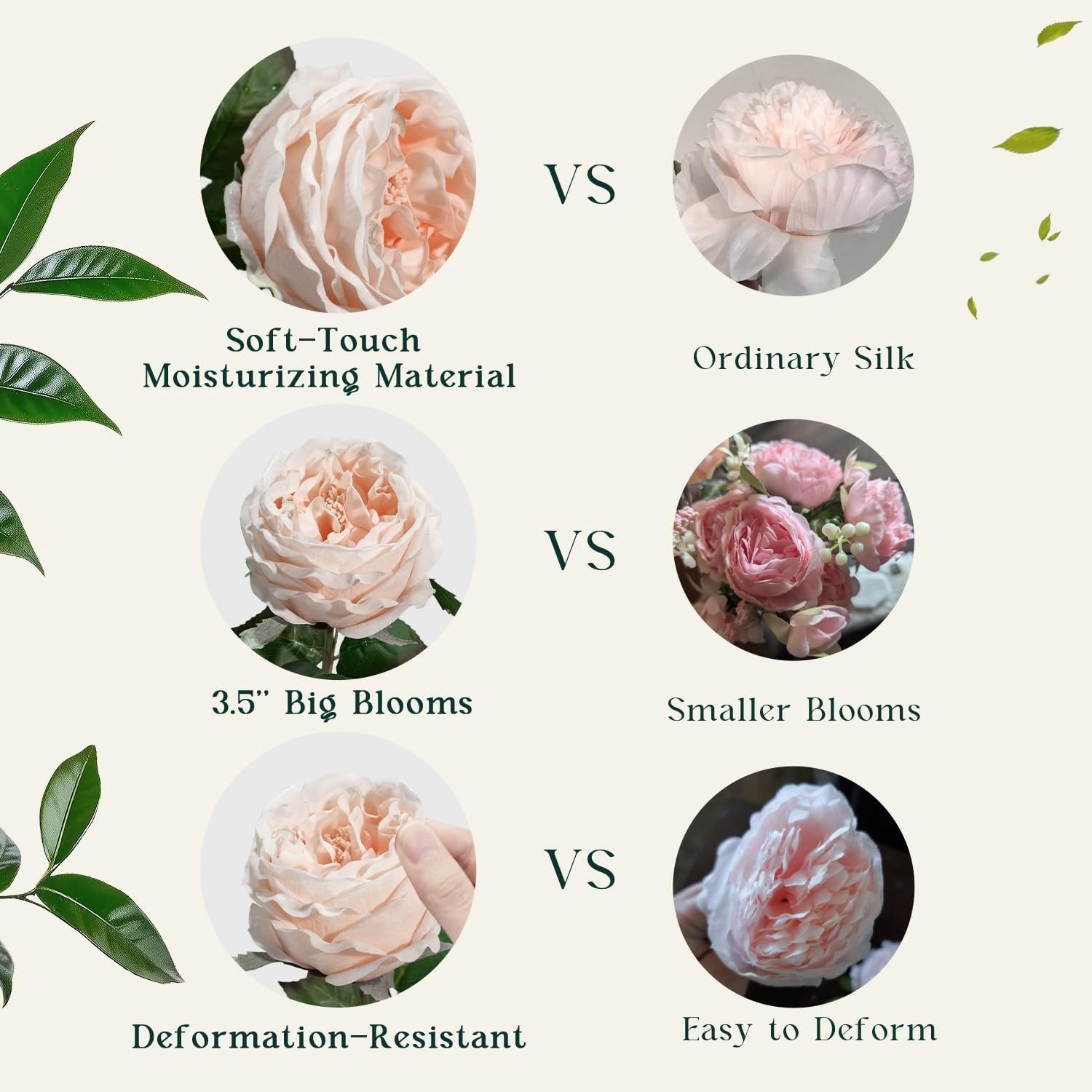 4 Pcs Real Peonies Artificial Flowers3.5″ Bloom Rose Peony Latex2236