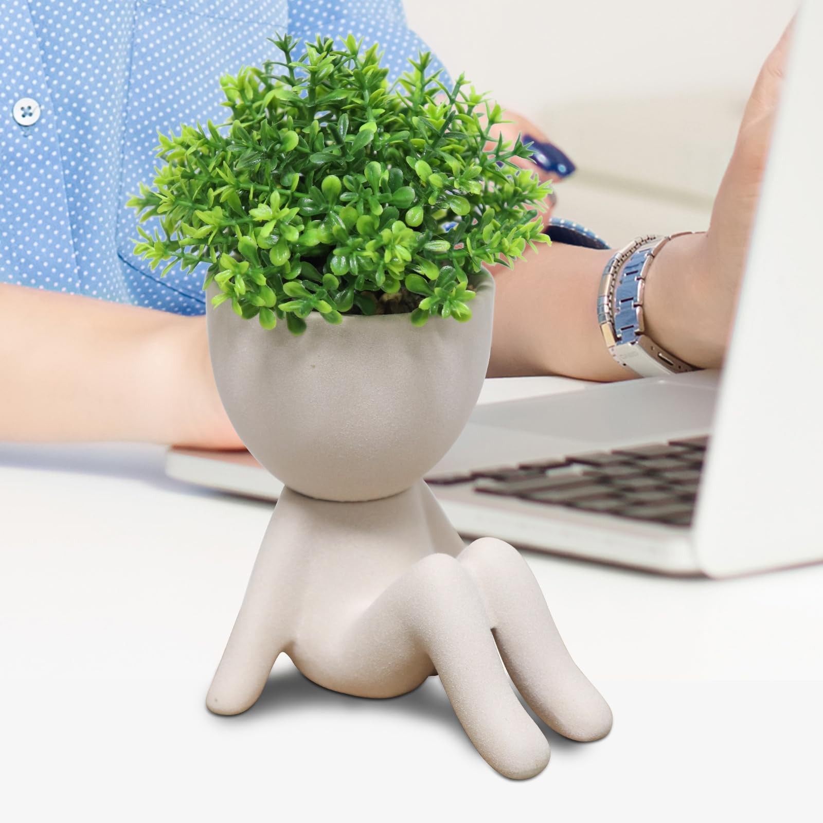 1 Set Artificial Succulents Fake Plants For Home Office Desk Room Decor