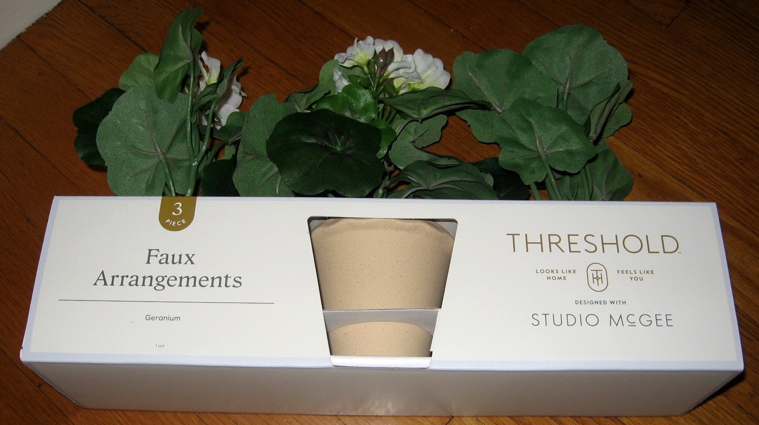 Set of 6 Geranium Potted Arrangements – Threshold Studio Decorative Plants NEW!!