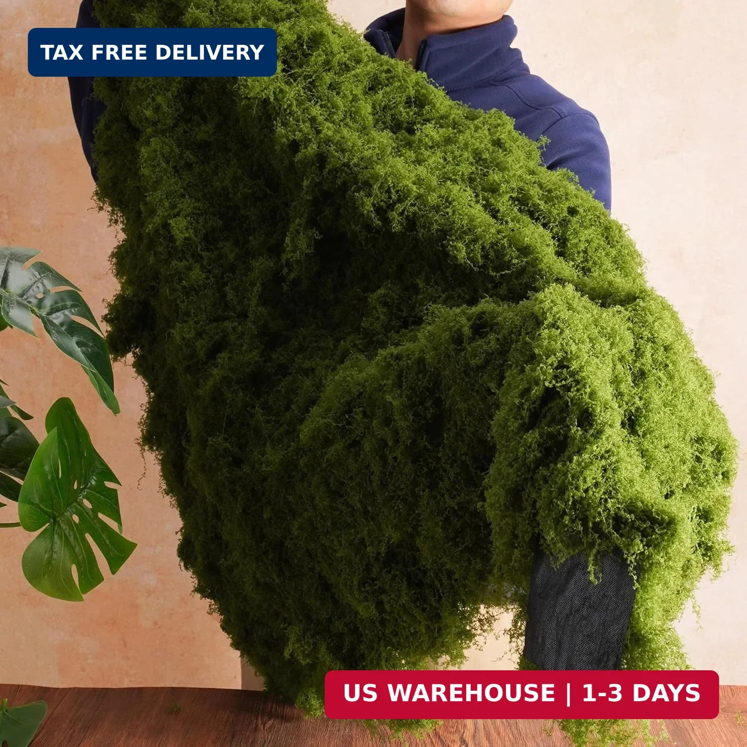 USMOLA Fake Moss Mat, Artificial Moss Table Runner for Wedding Decor Table Cente