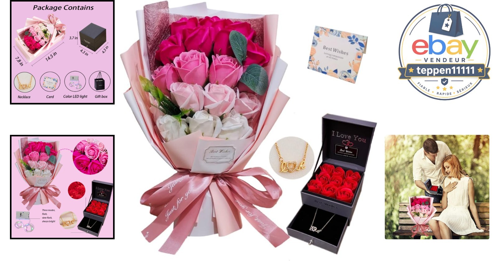 Roses Bouquet Artificial Flower Red