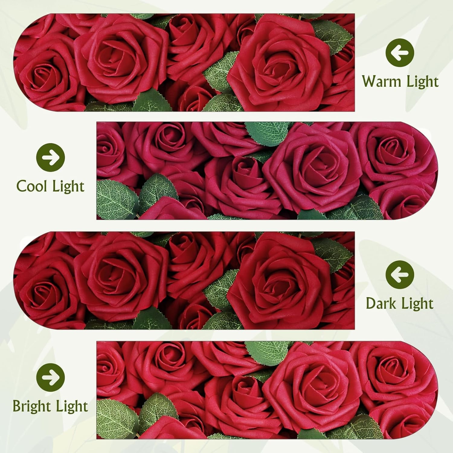 25 Lifelike Dark Red Foam Roses for Elegant DIY Wedding Decor & Arrangements