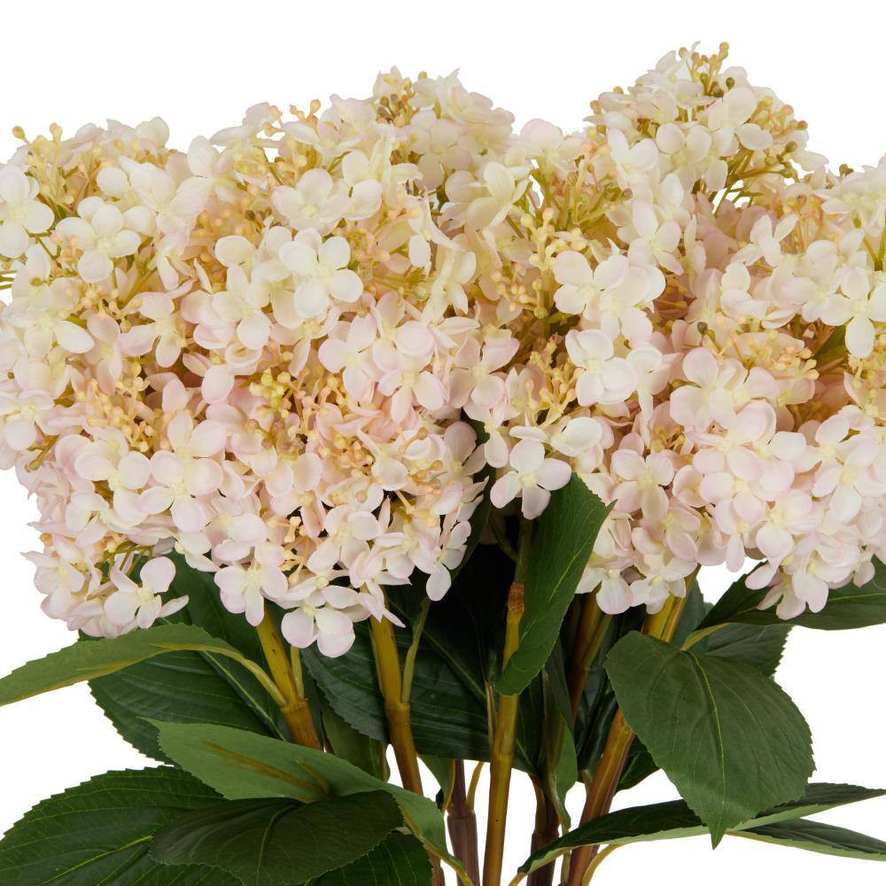 35 In. Pink Hydrangea Artificial Flower Stem (Set of 8)