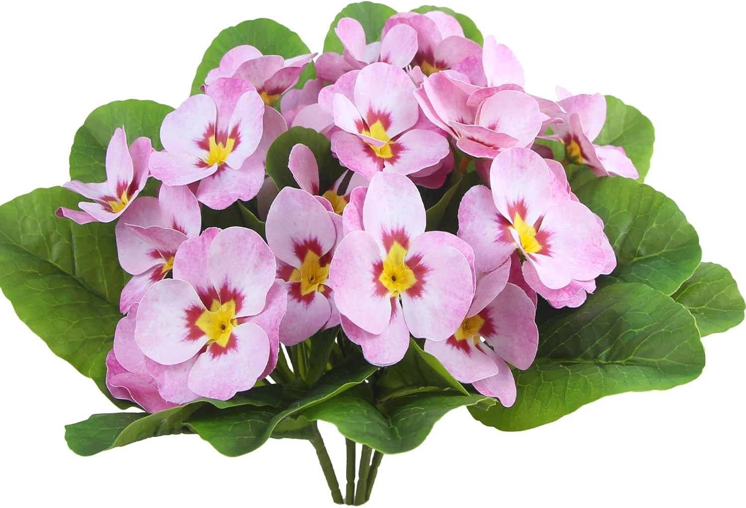 4 Pcs Artificial Flowers Outdoor Silk Pansy Flowers Pink Spring Flowers Pansies