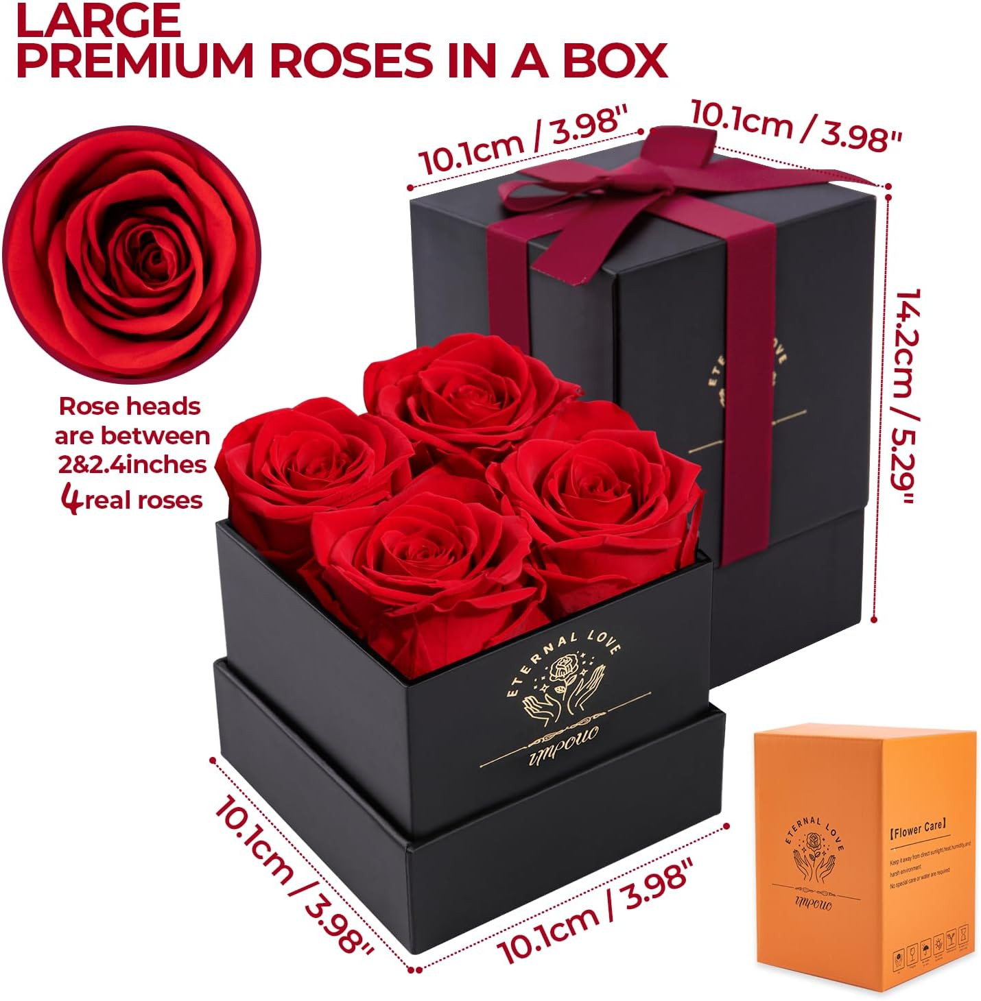 Preserved Rose, Mothers Day Roses in a Box, Forever Preserved Roses Gift for Mom