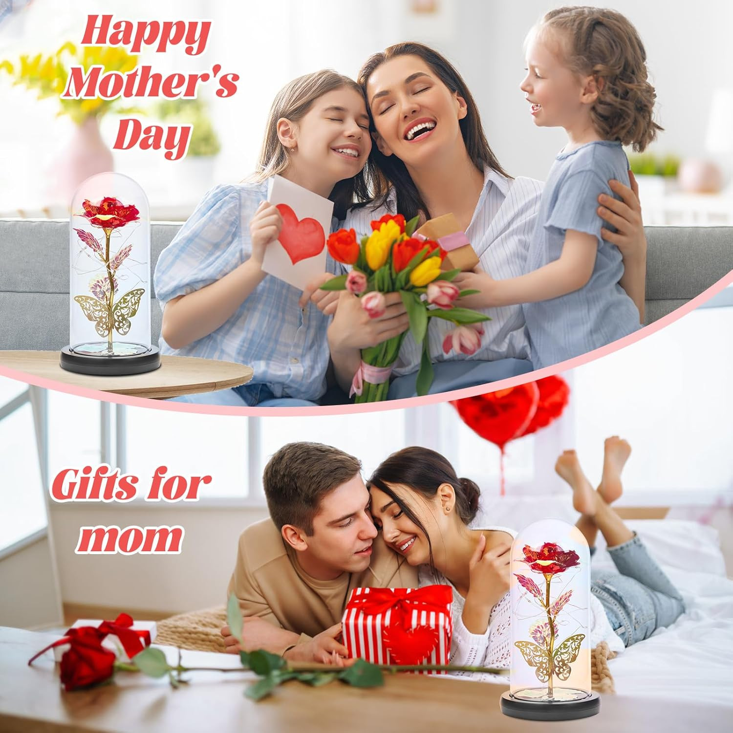Galaxy Rose Forever Light up – Galaxy Rose Gift for Mom, Artificial Eternal Fore