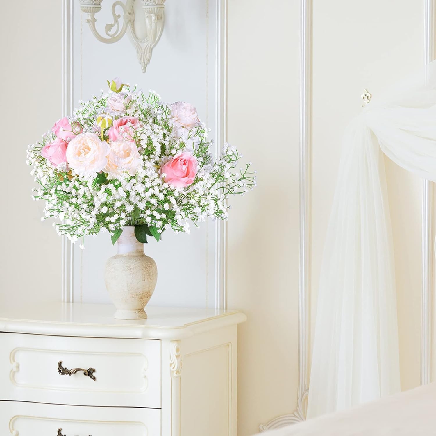 Lightweight 12 Pcs Baby’s Breath Flowers – Reusable Decor for Weddings & Parties