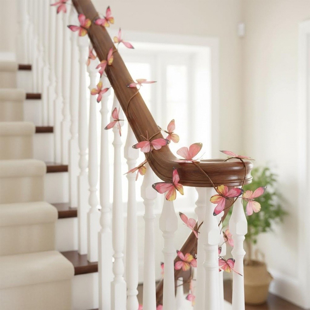 Pink Butterfly Vine Artificial Flower Made of Silk 100cm for DIY Tabletop Decor