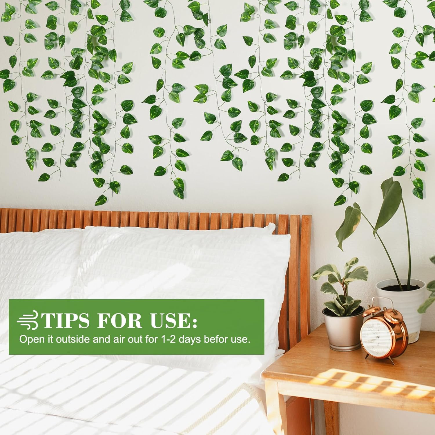 200 Pcs Artificial Ivy Garland – Greenery Vines for Home & Party Decor