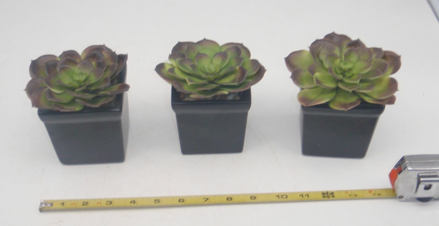 Lot Of 3 Smaller Faux House Plants Topiary Topiaries