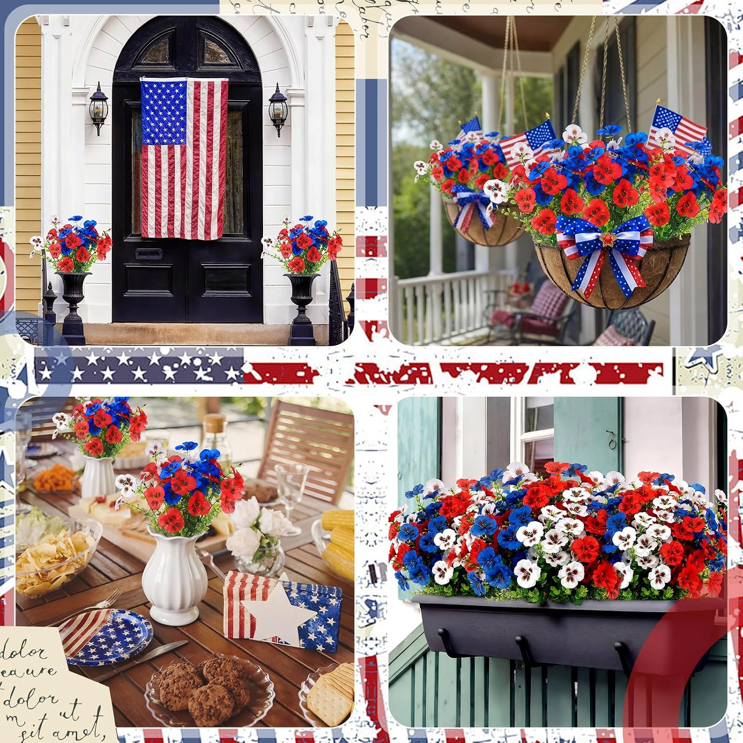 24 Pcs UV Resistant Fall Pansy Flower Picks for Home & Outdoor Decor