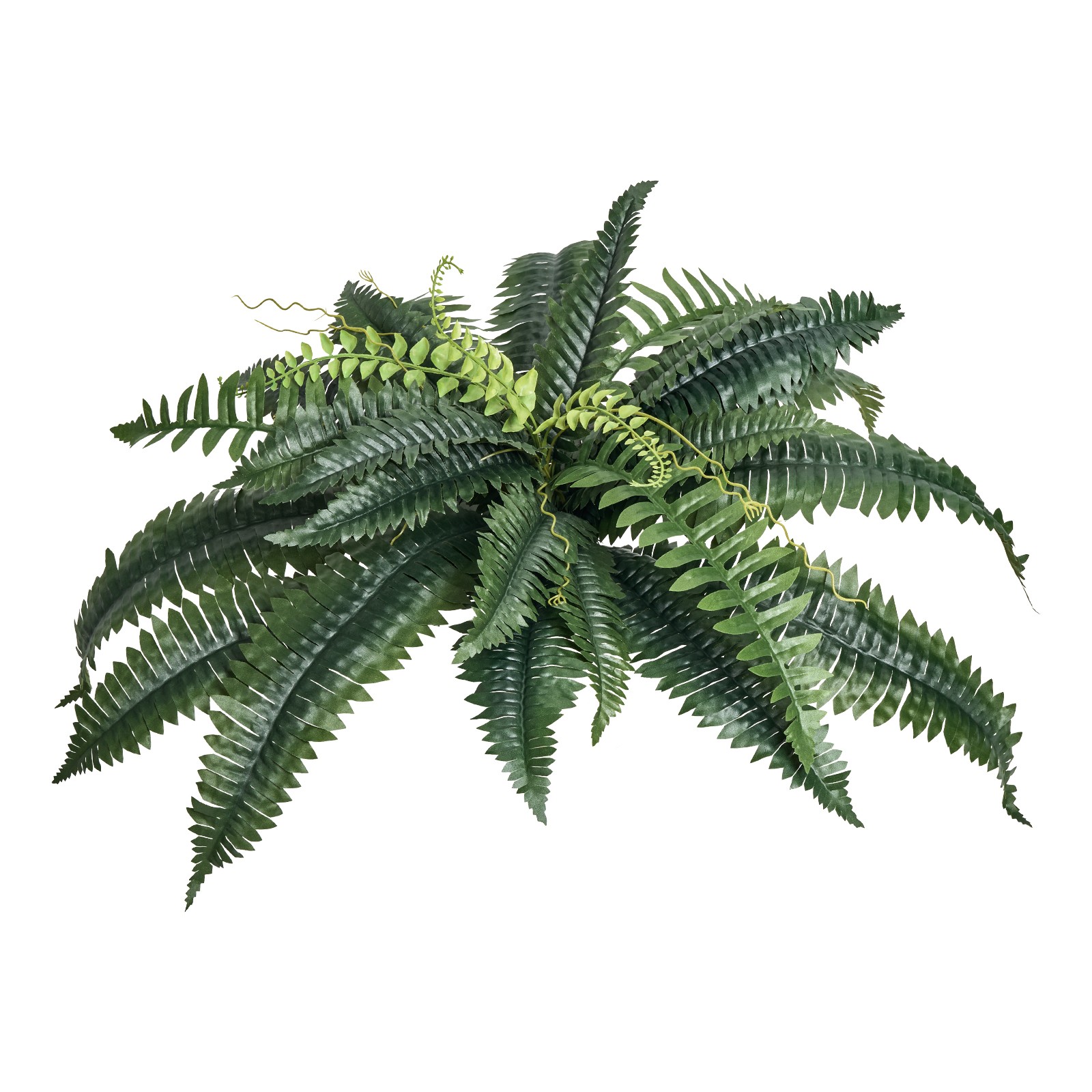 VEVOR 2 Pcs Artificial Boston Ferns Plastic Fern 30Branches Indoor Outdoor Decor