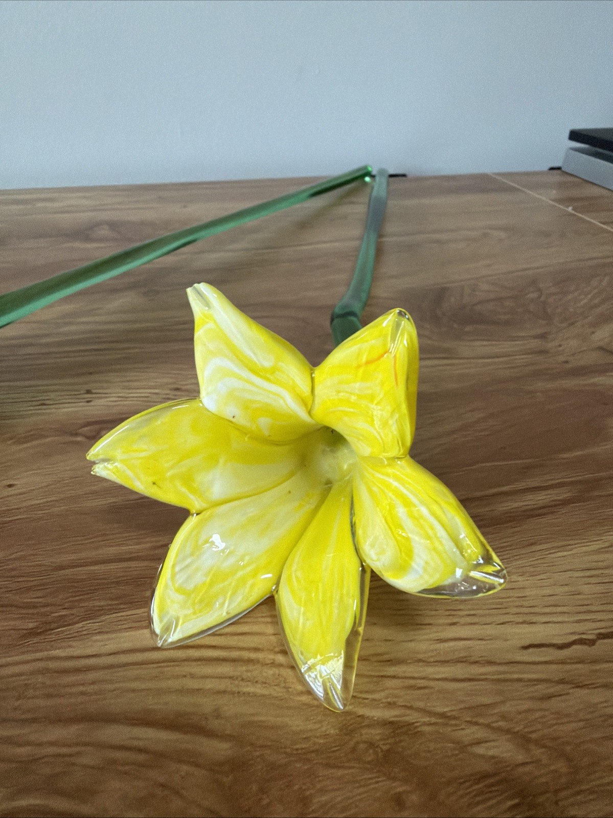 Hand Blown Vintage Glass Flowers ( Made In Italy). 20 Inches Tall