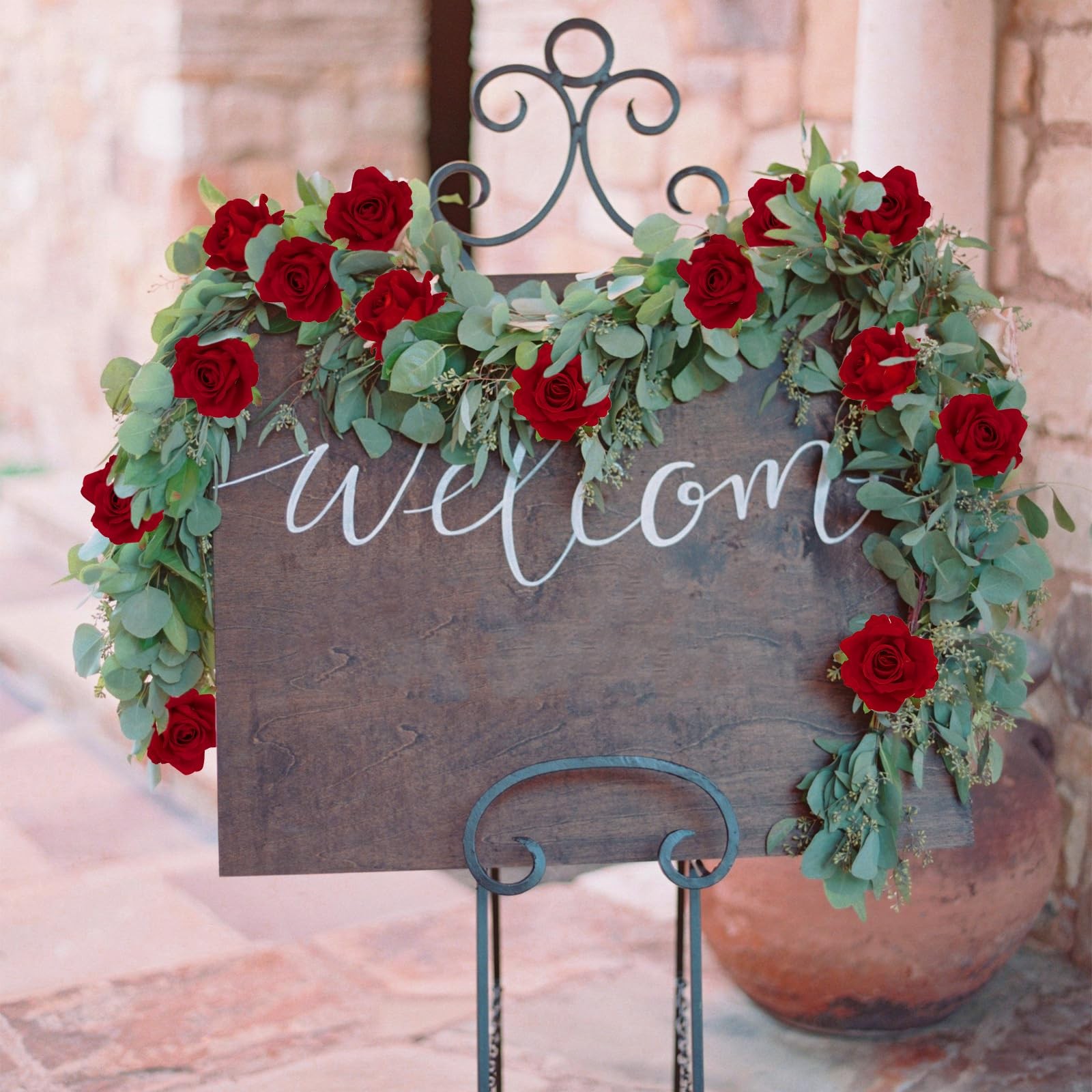 Red Roses Artificial Flowers 25pcs 2.75in Real Looking Velvet Rose Heads Faux…