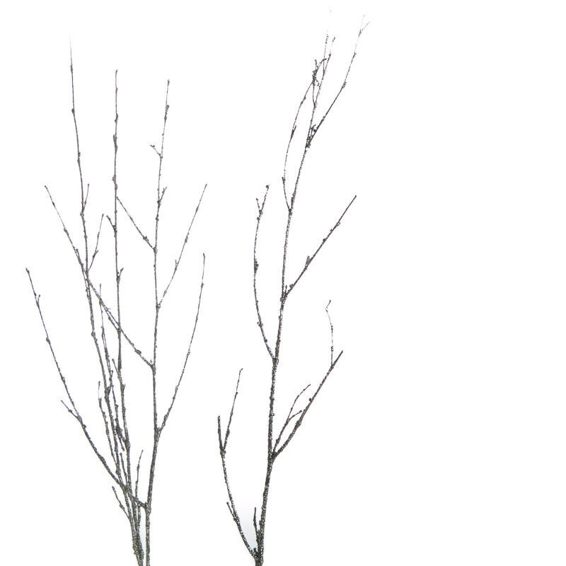 Package of 12 Platinum Glittered Artificial 23″ Twig Sprays