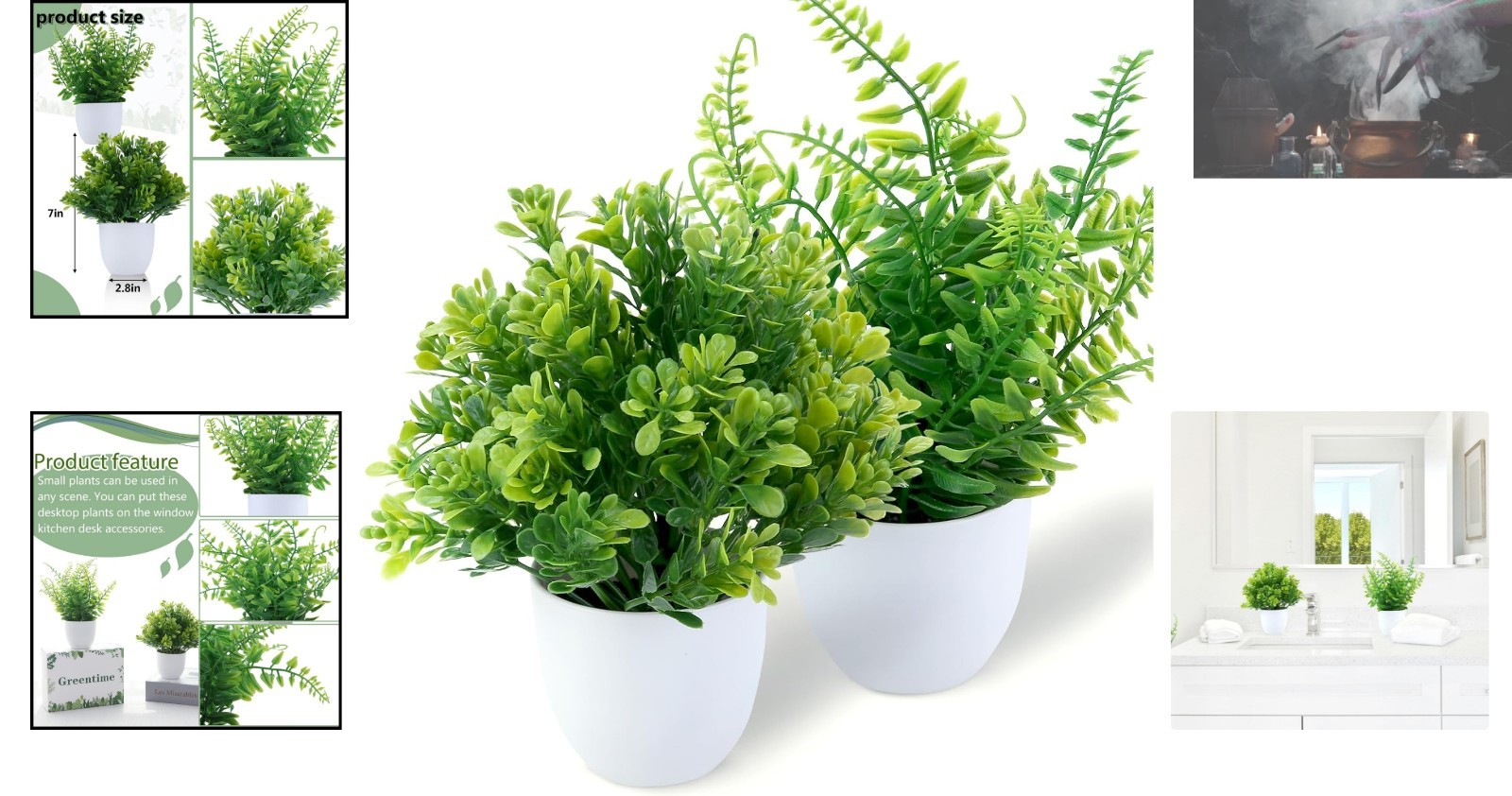 Versatile 2-Pack of Faux Plants for Indoor Decoration – Maintenance-Free Beauty