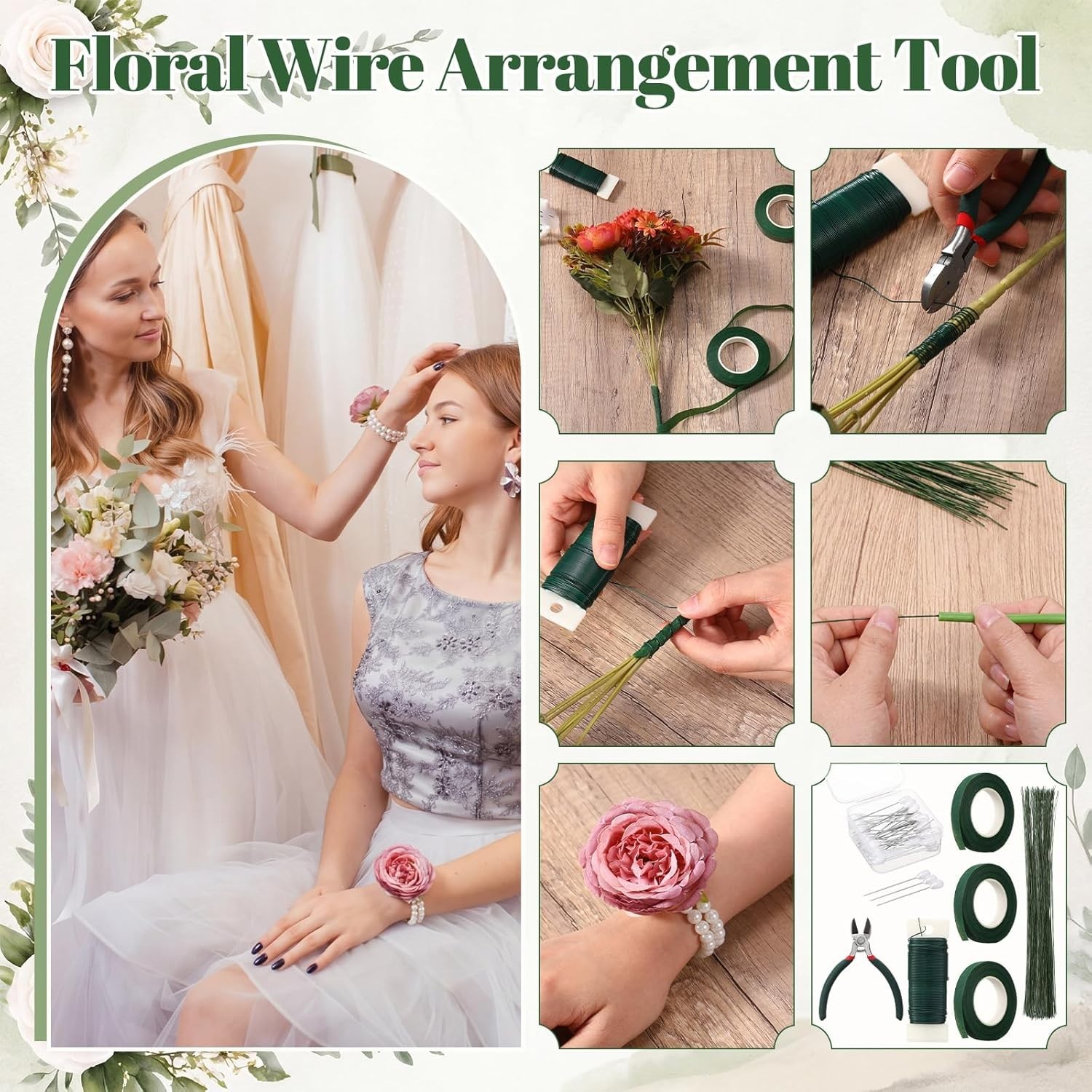 All-in-One Floral Craft Set: Glue, Wire, and Accessories for DIY Masterpieces