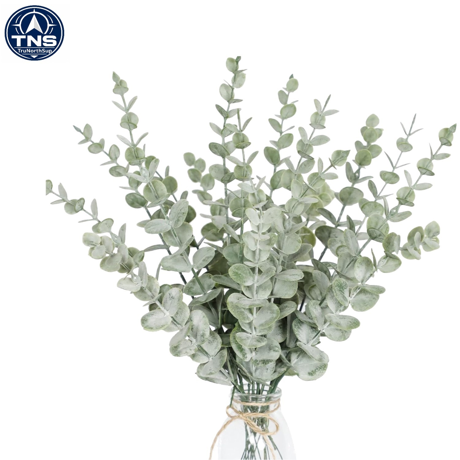 18pcs Artificial Eucalyptus Stems for Home Office Wedding Decorations