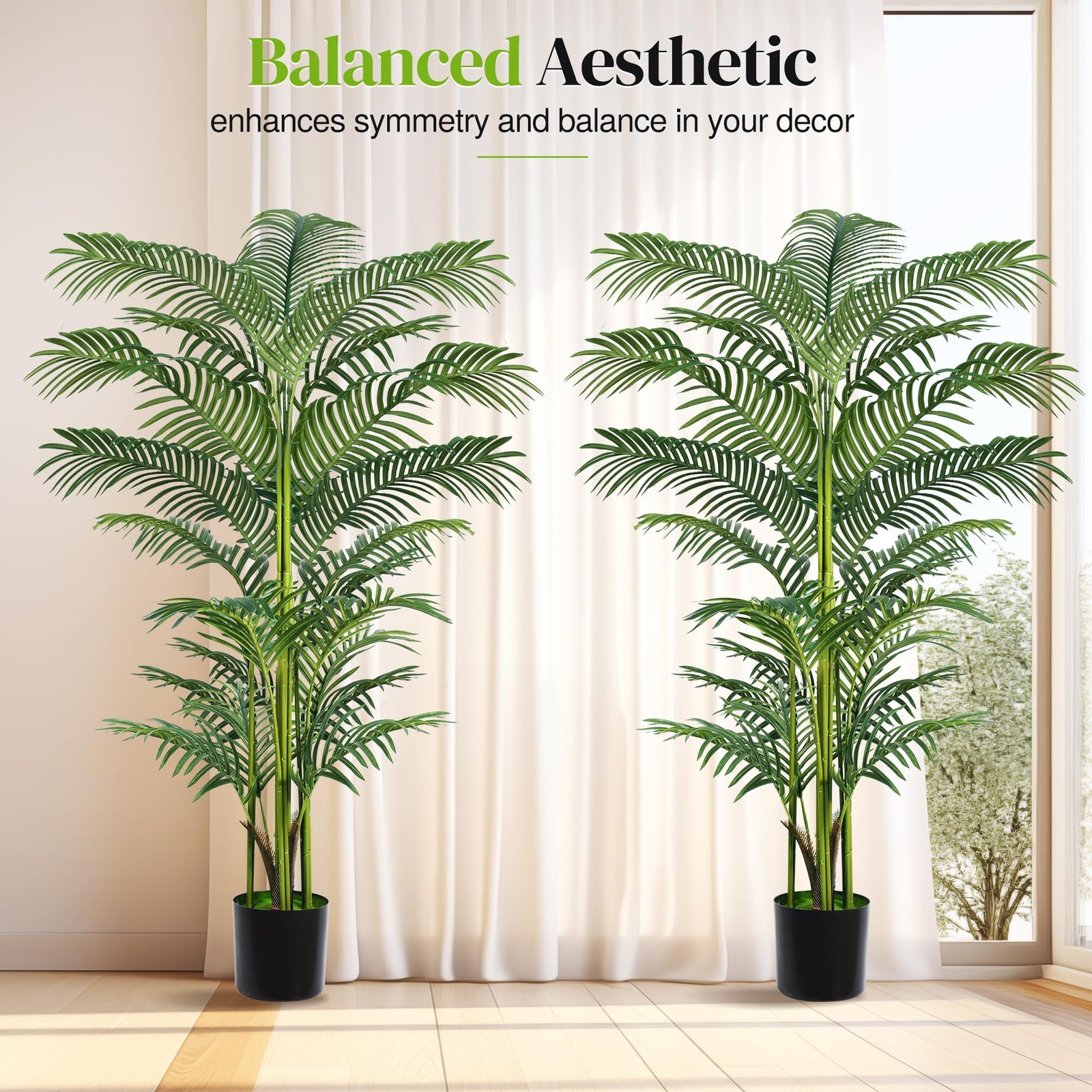 Artificial Palm Tree 6FT, Suntee Faux Plants Indoor and Outdoor 2 Pack, Tall …