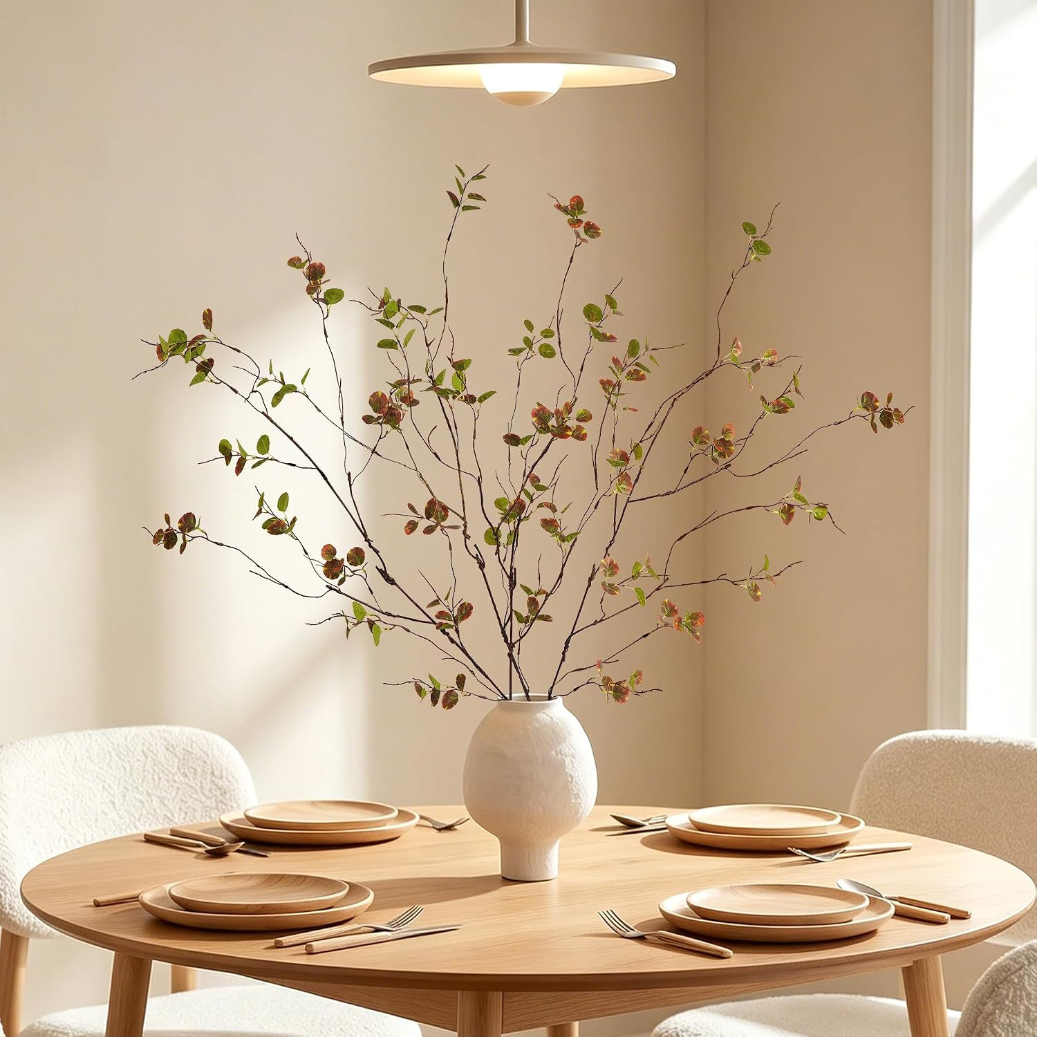 Artificial Eucalyptus Stems for Vase 4PC – 36 Inch Fake Plant Branches for Indoo