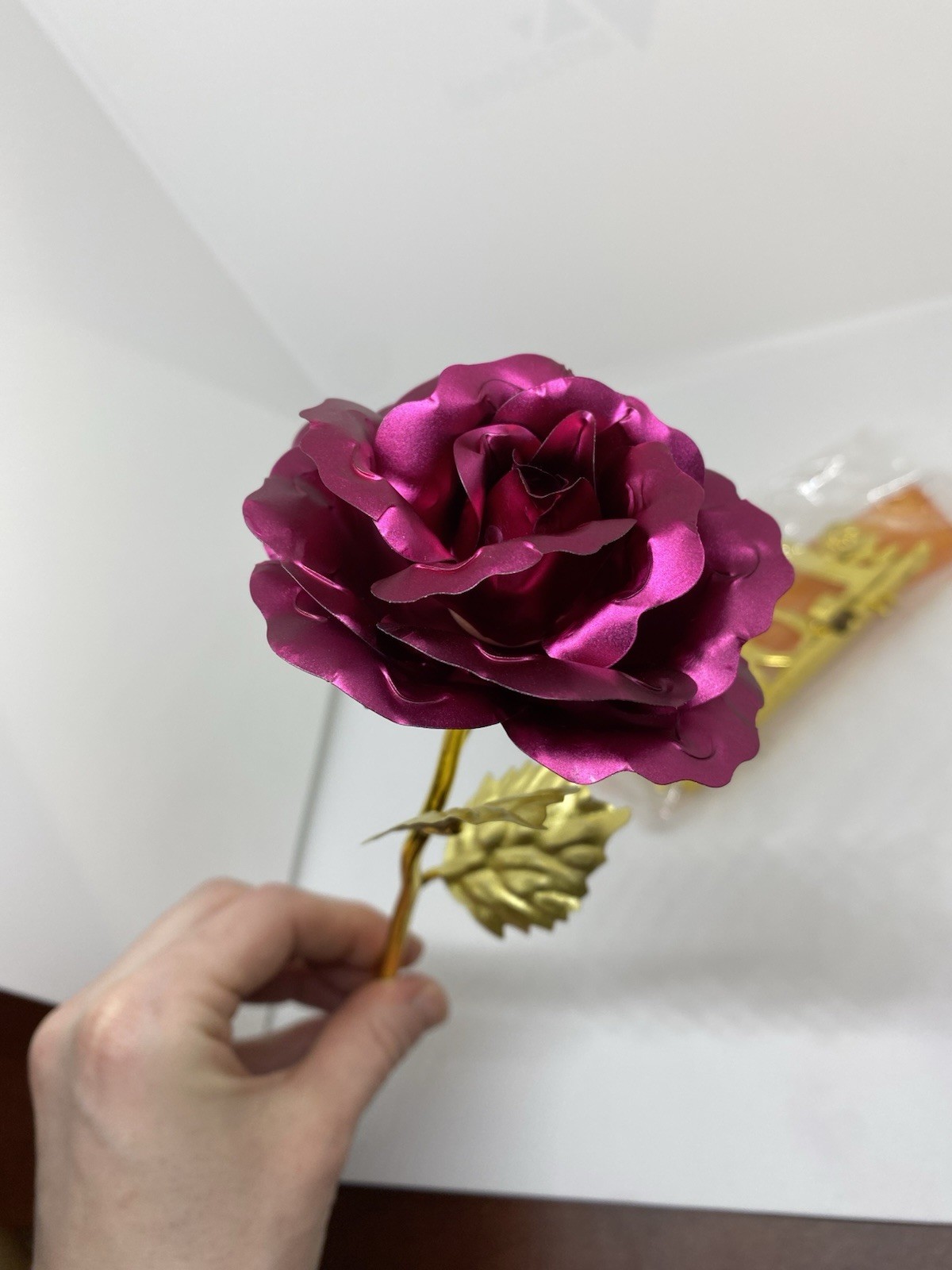 24K Gold Foil Rose Gift – Golden & Pink – Forever Love Present