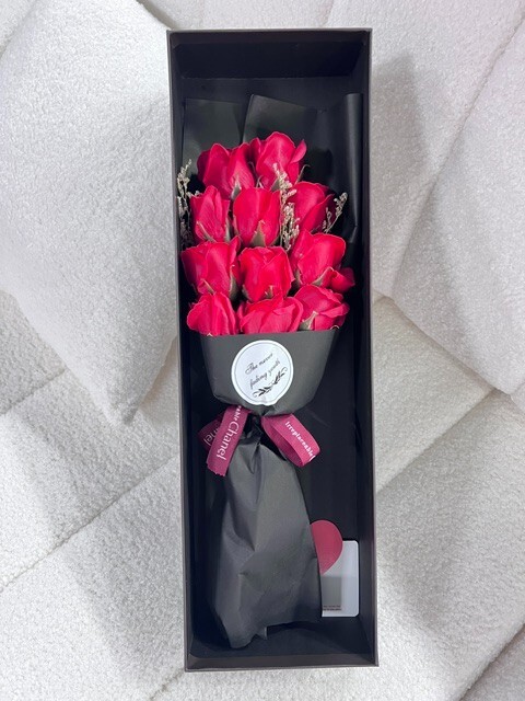 Soap Rose Flower Gift Box, Preserved Flowers, Artificial Flower Bouquet