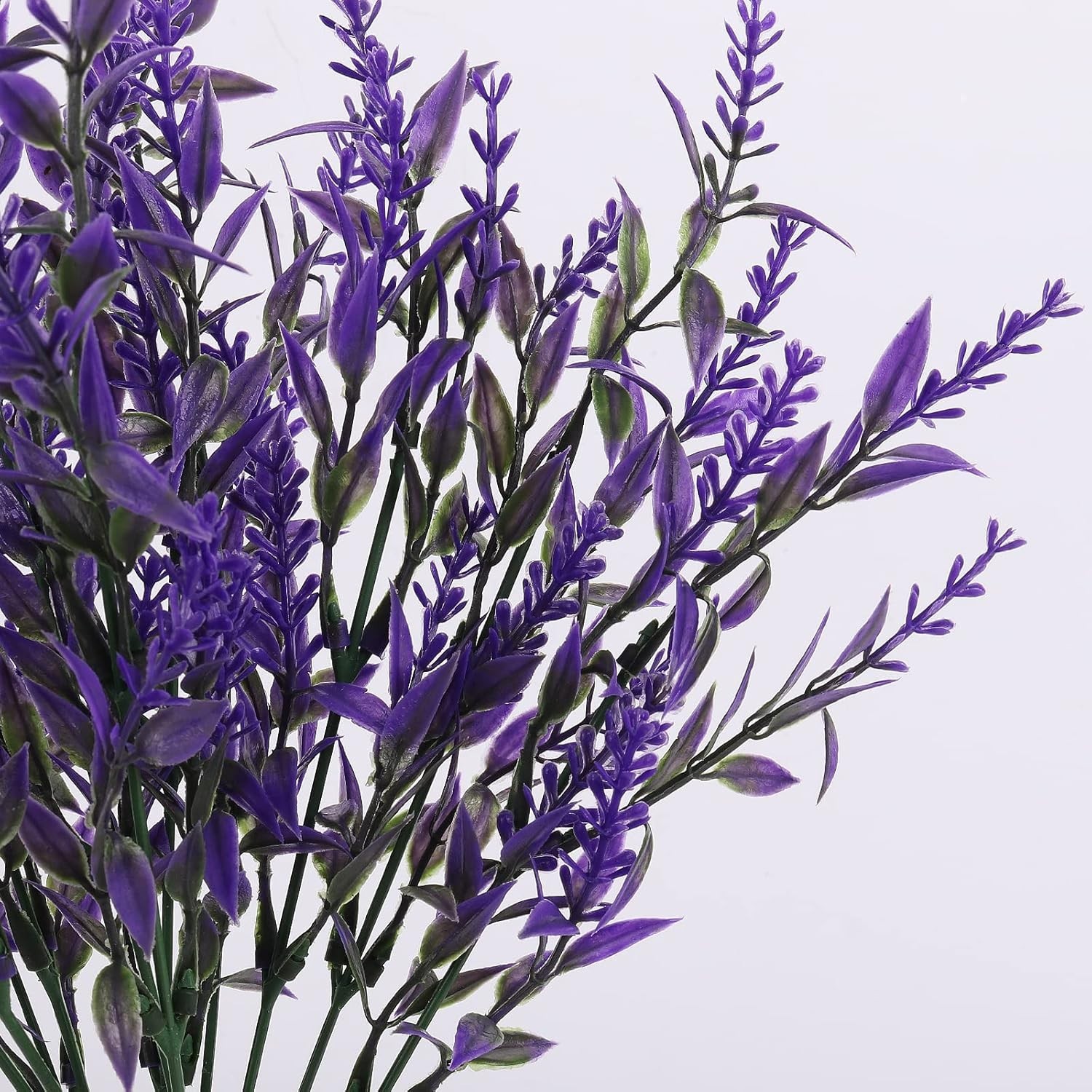 Vibrant Purple Artificial Lavender Flowers – 12 Bundles for -Round Beauty