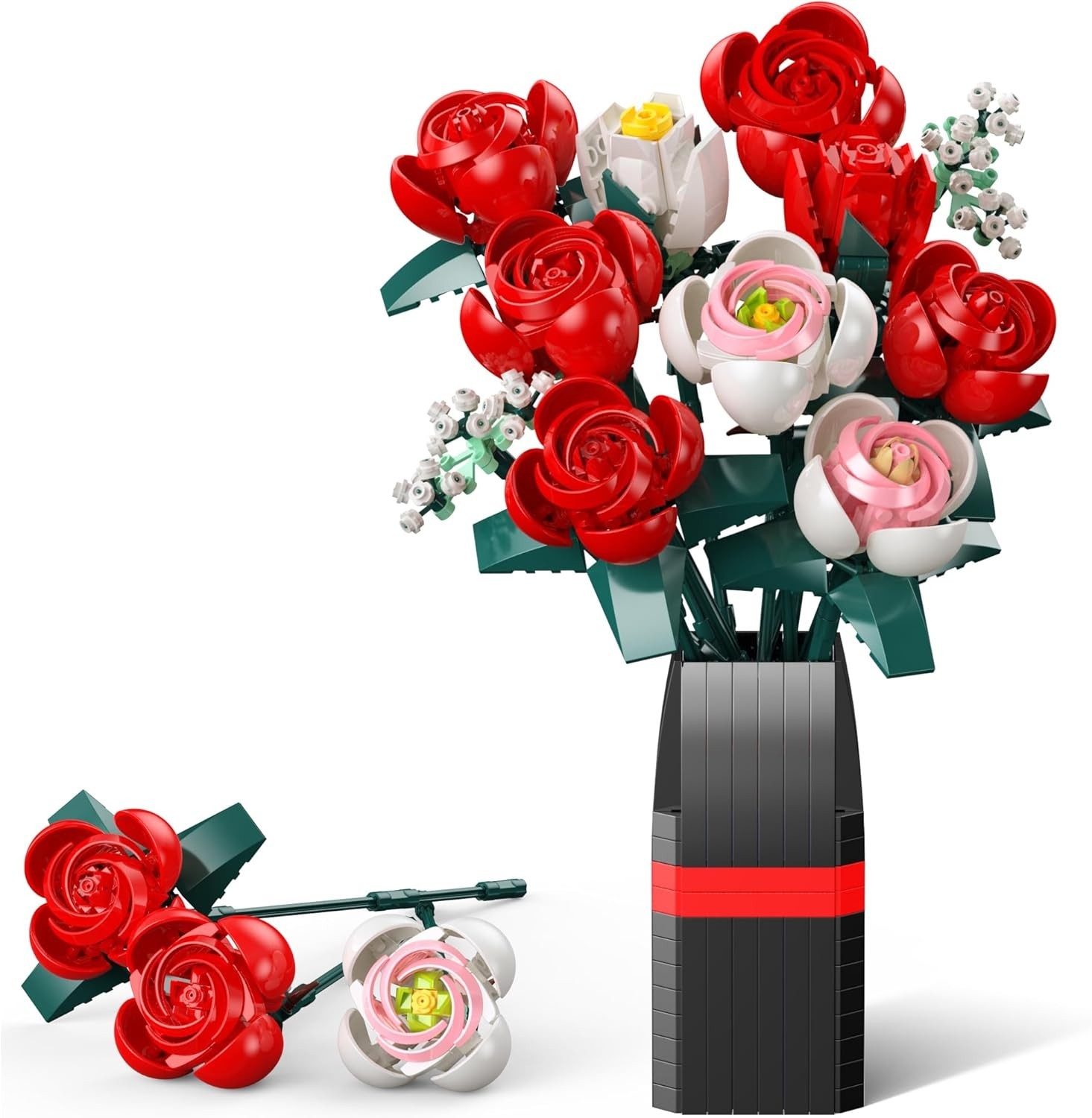 Lego Flowers Bouquet Building Set, Creative Artificial Wildflowers Botanical