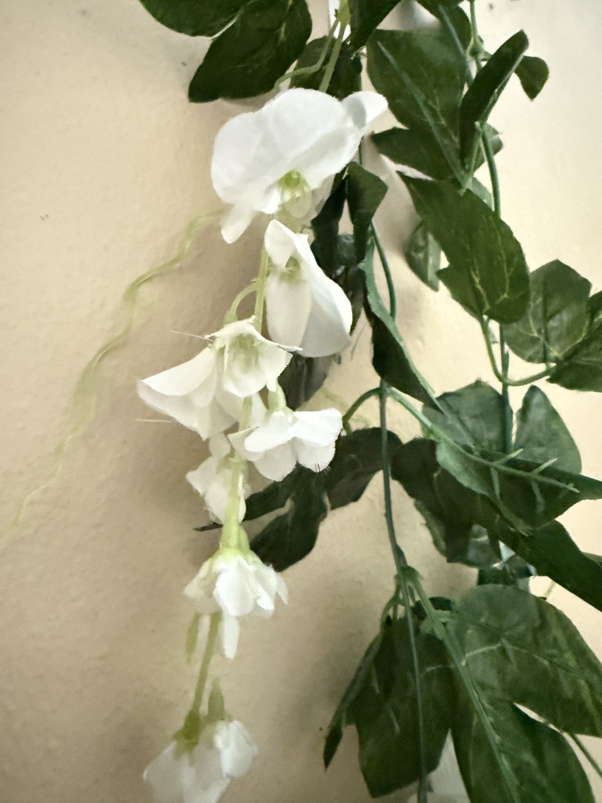 Bulk Lot of 15 Artificial Ivy & White Wisteria Flower Garlands-7.5 Feet Each