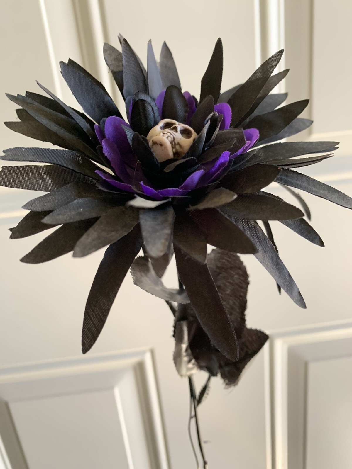 14 Pc Mixed Lot Halloween Artificial Black Rose Bouquet Gothic Flowers Decor