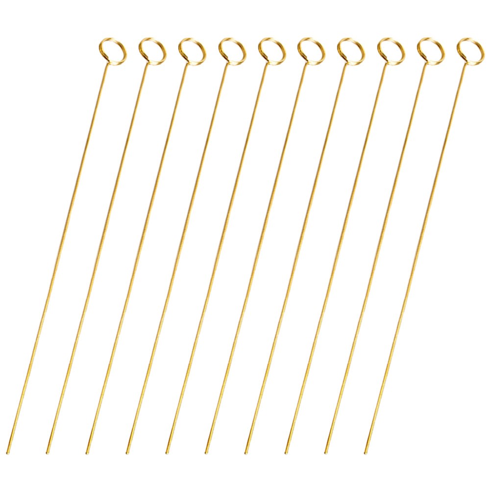 10Pcs Golden Metal Floral Picks Reusable Bouquet Card Holders for Parties