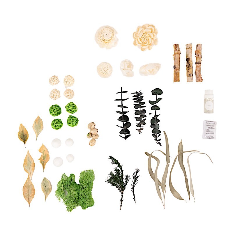Assorted Dried Potpourri Vase Fillers with Vanilla Fragrance Oil Wedding Home
