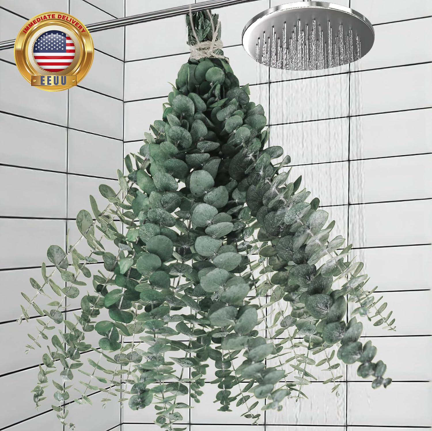 11 PCS Real Dried Eucalyptus Stem for Shower & Bathroom Decor – 17” Large Natur