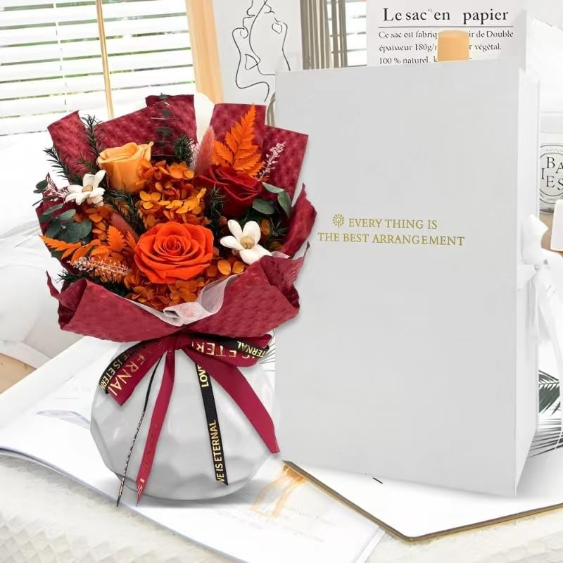 Preserved Flower Bouquet Fresh Flowers Birthday Mothers Day Gift Women
